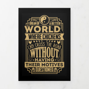 Buddha Ich träume von einer besseren Welt Dreifach Gefaltete Urlaubskarte