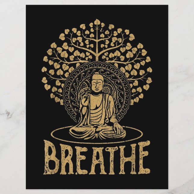 Buddha Idee Yoga und Meditation Flyer (Vorne)