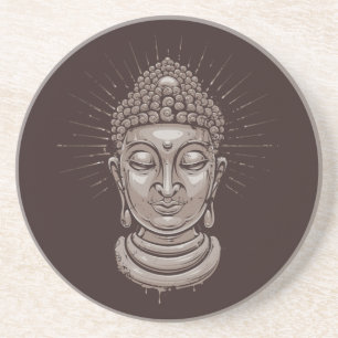 Buddha Illustration Sandstone Untersetzer