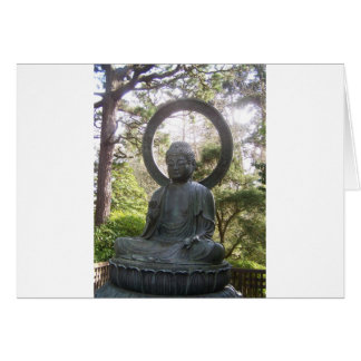 Buddha im japanischen Teegarten