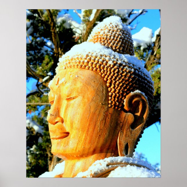 Buddha im Schnee Poster (Vorne)