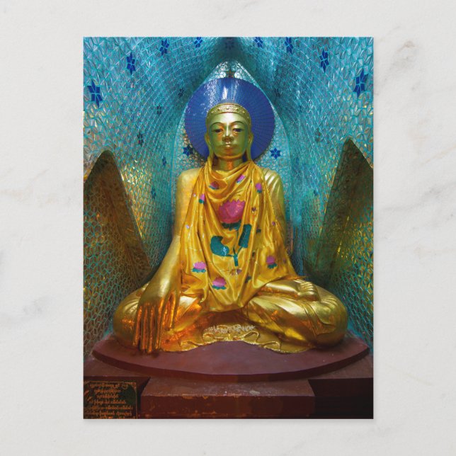 Buddha im Verzierten Alcove Postkarte (Vorderseite)