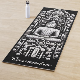 Buddha in black and white  yogamatte