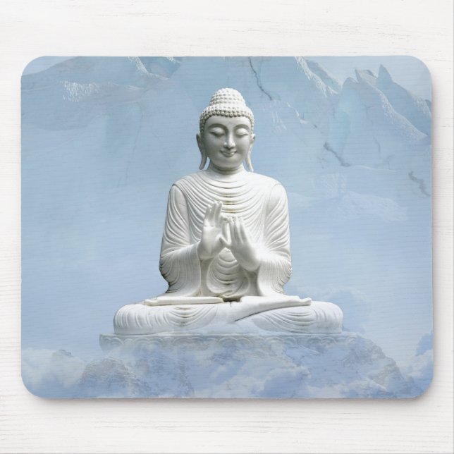 Buddha in den Bergen über den Wolken Mousepad (Vorne)