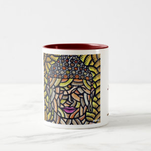 Buddha in FriedensTasse 1 Zweifarbige Tasse