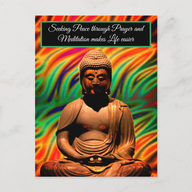 Buddha in Meditation Postkarte (Vorderseite)