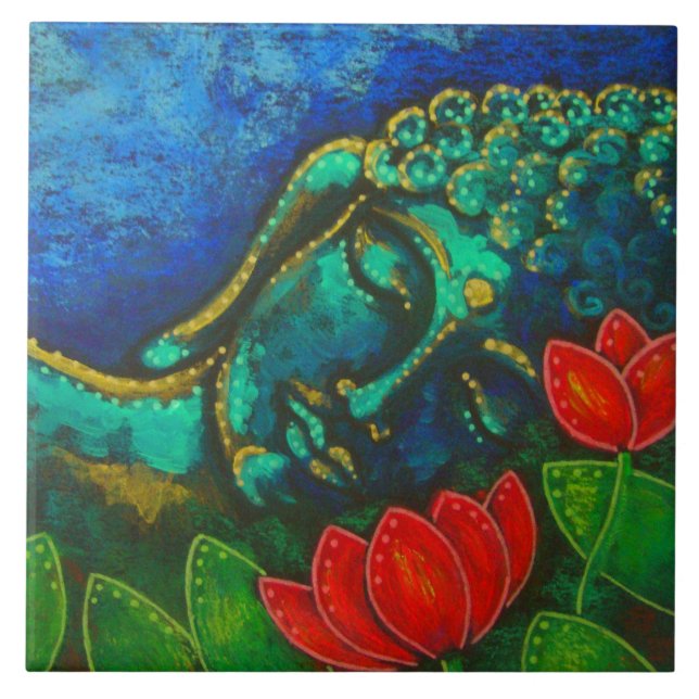 BUDDHA IN MEINEM GARTEN 6" X 6" FOTO-FLIESE FLIESE (Vorderseite)
