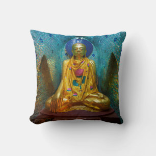 Buddha in verzierter Nische Kissen