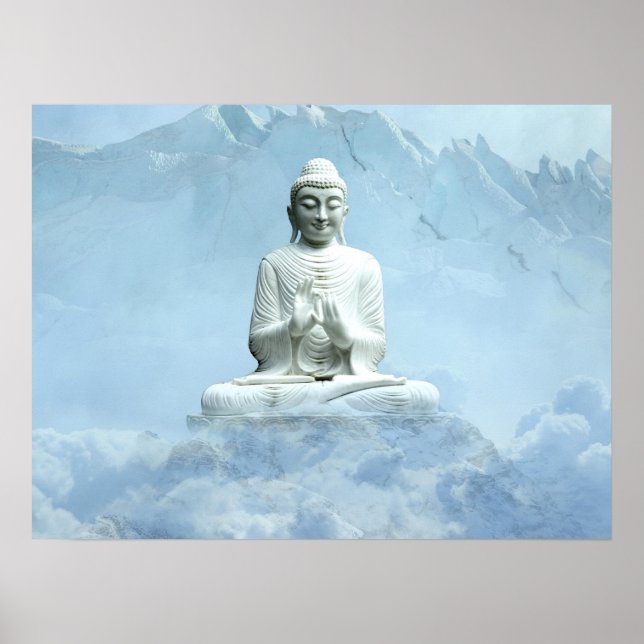 Buddha in Wolken Poster (Vorne)