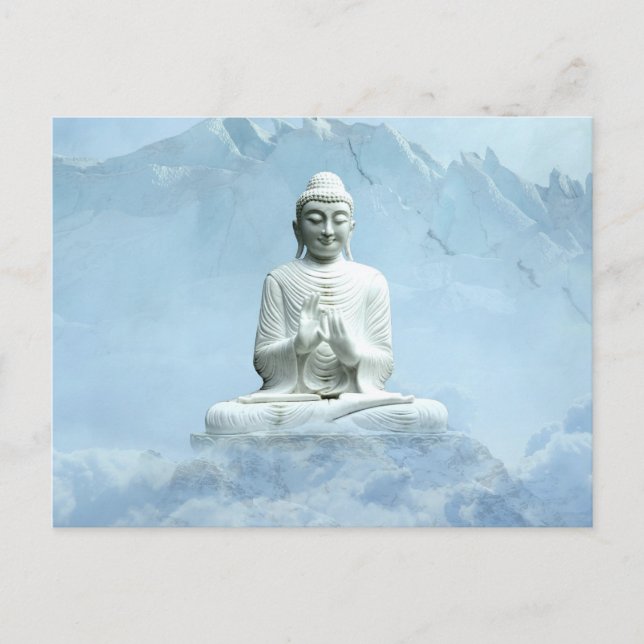 Buddha in Wolken Postkarte (Vorderseite)