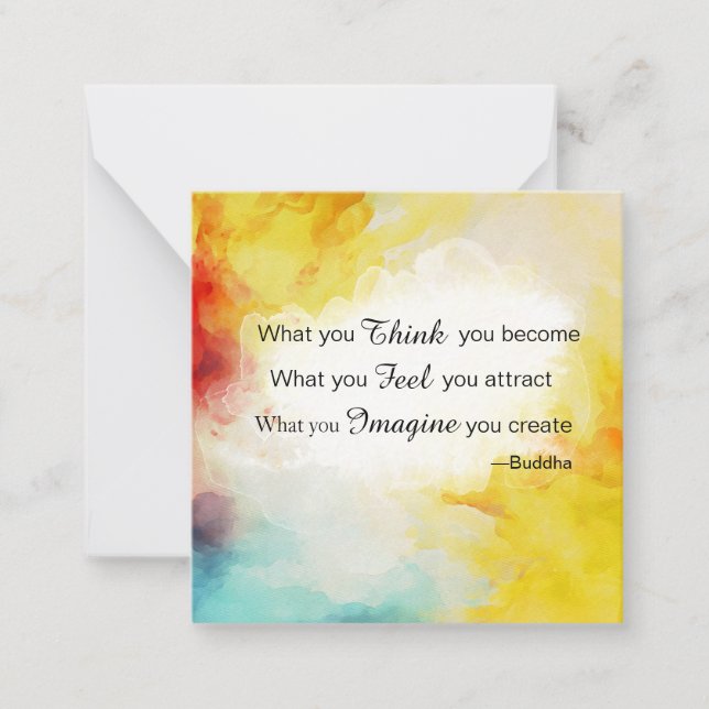 *~ Buddha Inspirational Kindness AP62 Note Card Mitteilungskarte (Vorderseite)