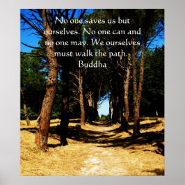 Buddha inspirierender Weg QUOTE Plakat