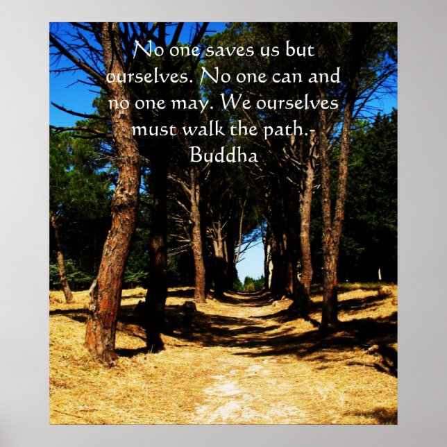 Buddha inspirierender Weg QUOTE Plakat (Vorne)