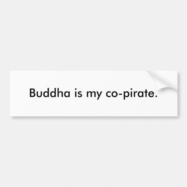 Buddha ist mein co-pirate. autoaufkleber (Vorne)