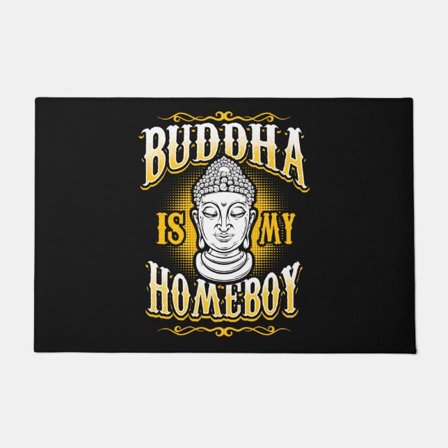 Buddha ist mein Homeboy Fußmatte (Vorderseite)