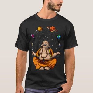 Buddha jongliert Weltraumplaneten T-Shirt