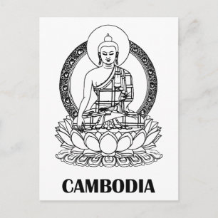 Buddha Kambodscha Postkarte