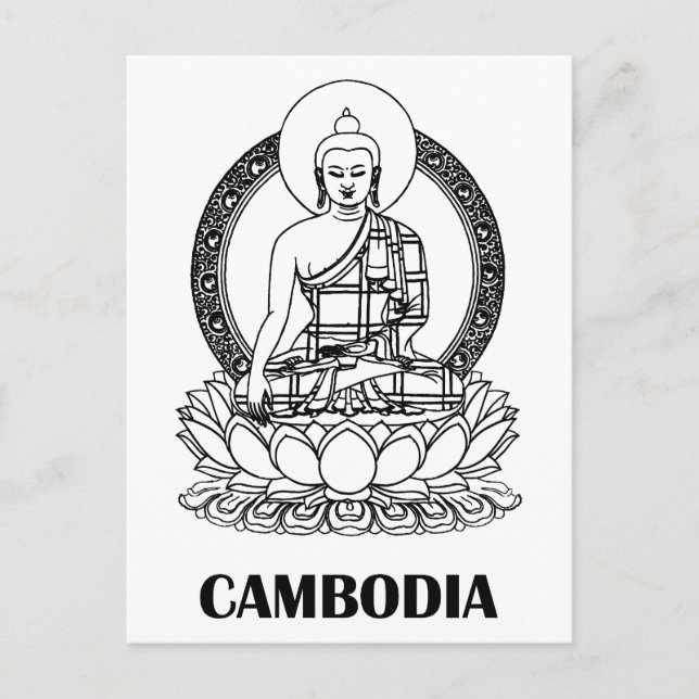 Buddha Kambodscha Postkarte (Vorderseite)
