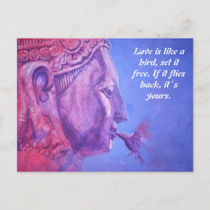 Buddha Kiss Postkarte