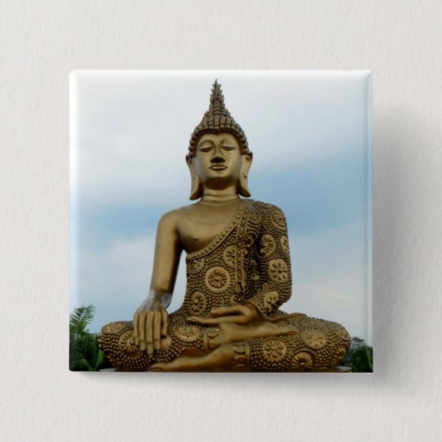 Buddha-Knopf Button (Vorderseite)