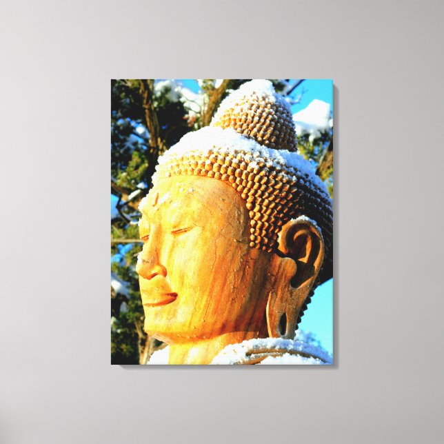 Buddha Kopf gewickelt Leinwand (Vorderseite)