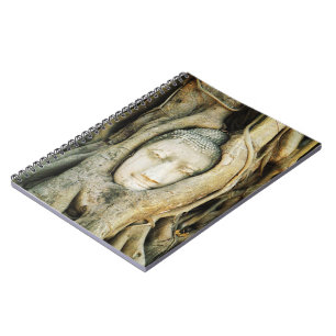 Buddha Kopf in der Feigenbaum .. Ayutthaya, Thaila Notizblock