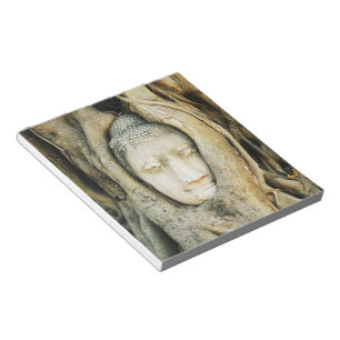 Buddha Kopf in der Feigenbaum .. Ayutthaya, Thaila Notizblock