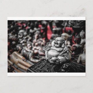 Buddha lachend postkarte