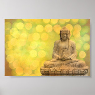Buddha-Licht (gelb) Poster