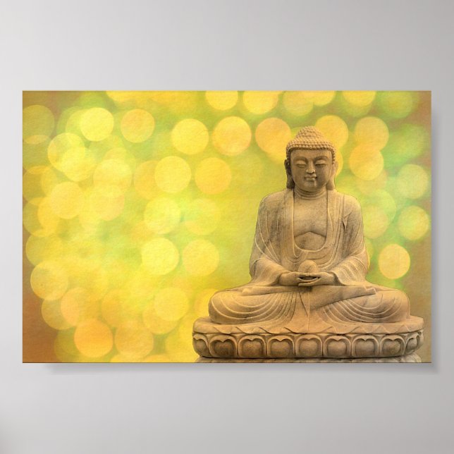 Buddha-Licht (gelb) Poster (Vorne)