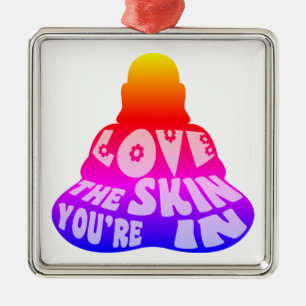 Buddha Liebe farbenfroh Ornament Aus Metall