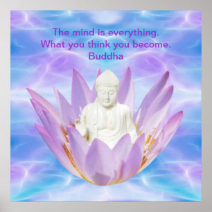 Buddha lila Lotus Blume Poster