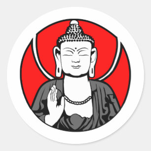 Buddha-Logo Runder Aufkleber