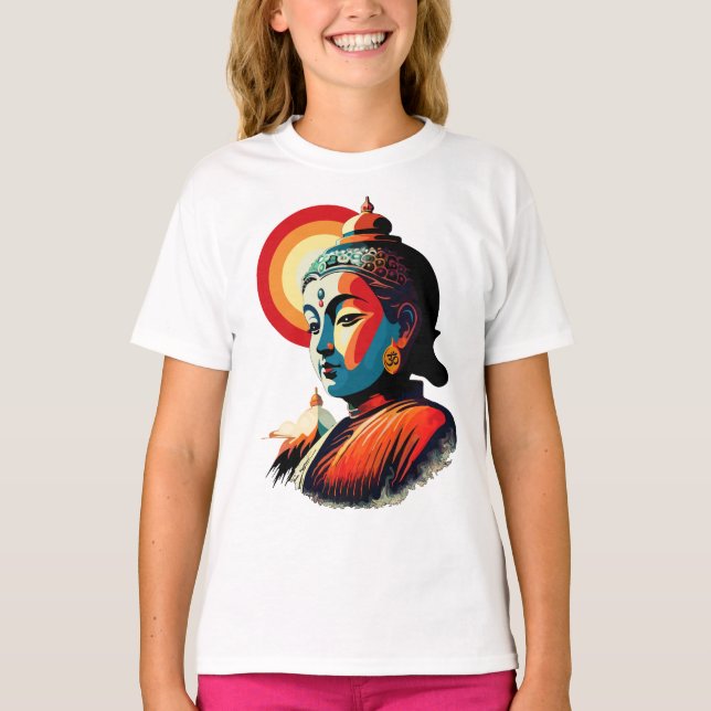 Buddha Lord Retro Pop T-Shirt (Vorderseite)