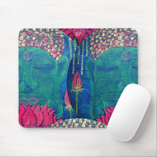 Buddha Lotus Green Meditation Buddhismus Mouse Pad Mousepad