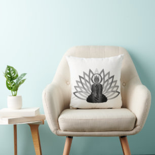 Buddha Lotus Namaste Throw Kissen