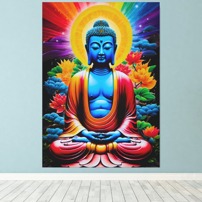 Buddha Luminous Awakening Leinwanddruck (Insitu (Holzboden))