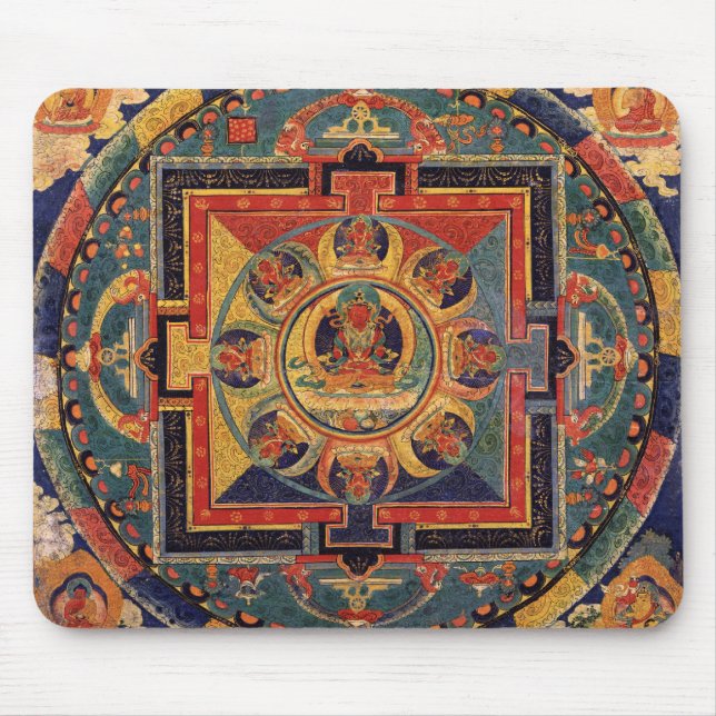 Buddha-Mandala-Antiken-Tibetaner Thanka Mousepad (Vorne)