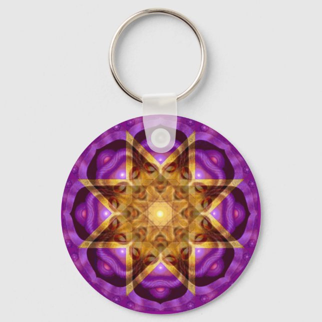 Buddha Mandala Art Schlüsselanhänger (Vorderseite)