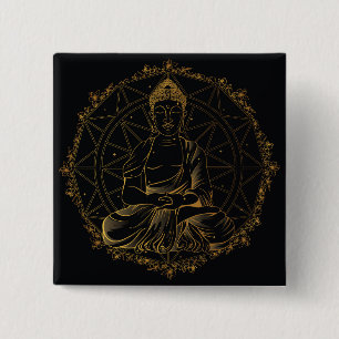Buddha Mandala Button