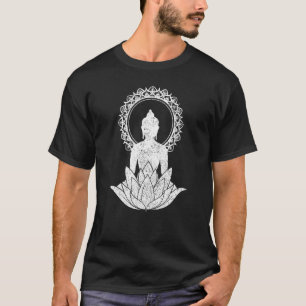 Buddha-Mandala-Lotusblumen-Yoga-Zen-Buddhismus-Spi T-Shirt