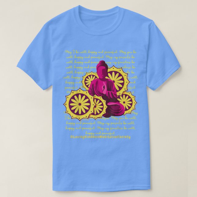 Buddha Mandala LovingKindness Metta Blessing Dharm T-Shirt (Design vorne)