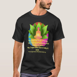 Buddha Mandala LovingKindness Metta Blessing Praye T-Shirt