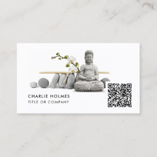 BUDDHA Mediation und Yoga Business Card | QR-Code Visitenkarte