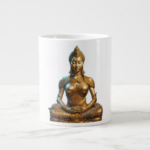 Buddha Meditation Geschenk Zen Gold Religion Indie Jumbo-Tasse