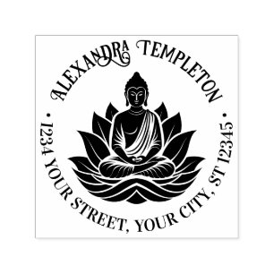 Buddha Meditation Lotus Pose #1P Name Ret Adresse Permastempel