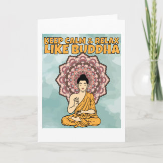 Buddha Meditation Mandala mit Sprichwort Karte