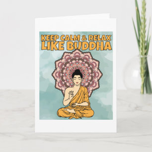 Buddha Meditation Mandala With Saying Karte