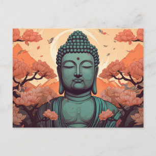 Buddha Meditation Spirituelle Kunst Postkarte