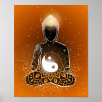 Buddha Meditation Ying Yang Design